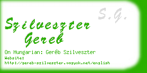 szilveszter gereb business card